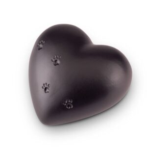 URNA PARA MASCOTAS CORAZÓN NEGRO