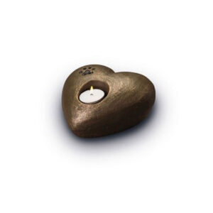 CORAZÓN PORTAVELA BRONCE 1L